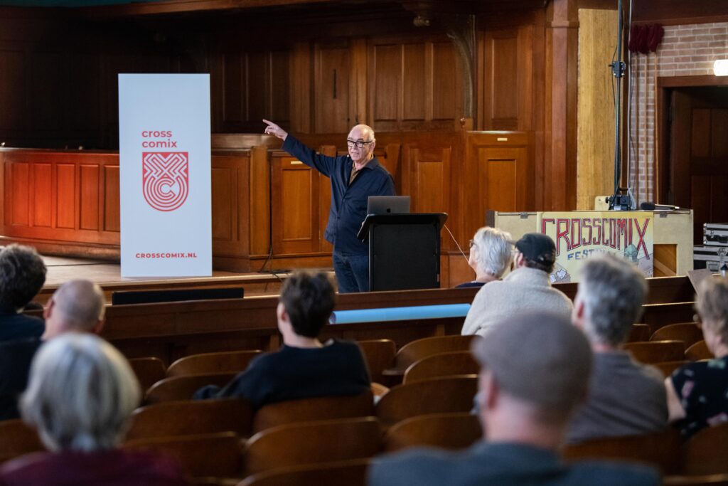 Presentatie door Joost Swarte (foto: Hans Tak)